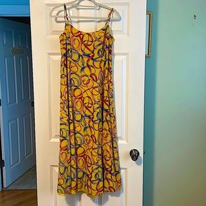 ESCADA vintage silk dress size 44 US 10 - 12  Gender reveal 💙💓💛